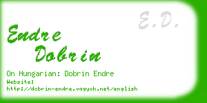 endre dobrin business card